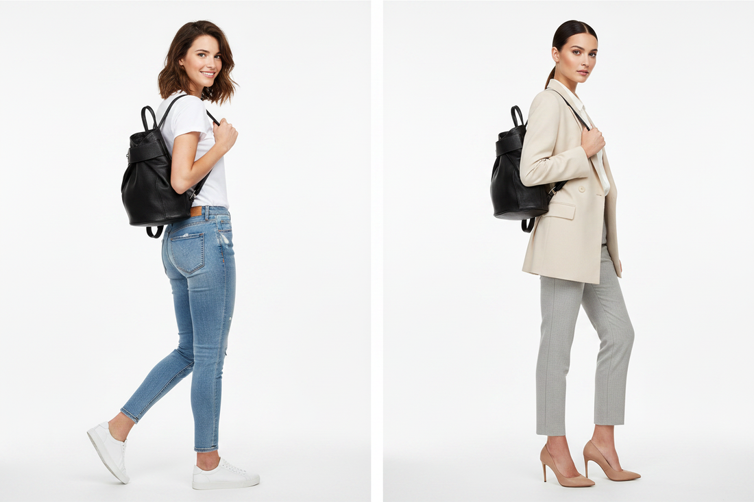 Come abbinare uno zaino in pelle nero ad ogni outfit