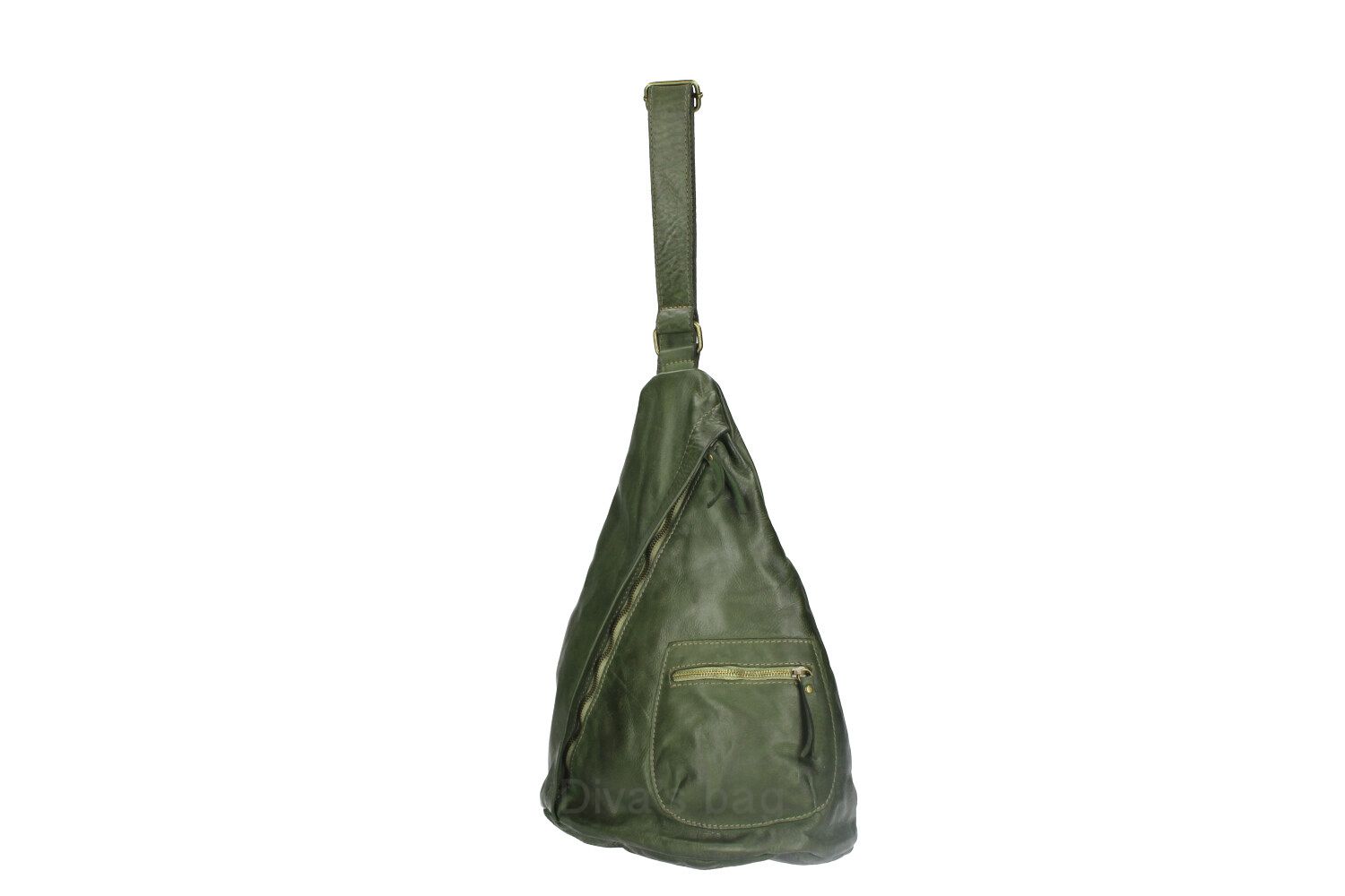 Borsa Monospalla in Pelle DIVA'S Bag Murphy Verde