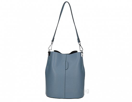Diva's Bag Sandra Borsa Secchiello in Pelle Dollaro Ceruleo – Made in Italy