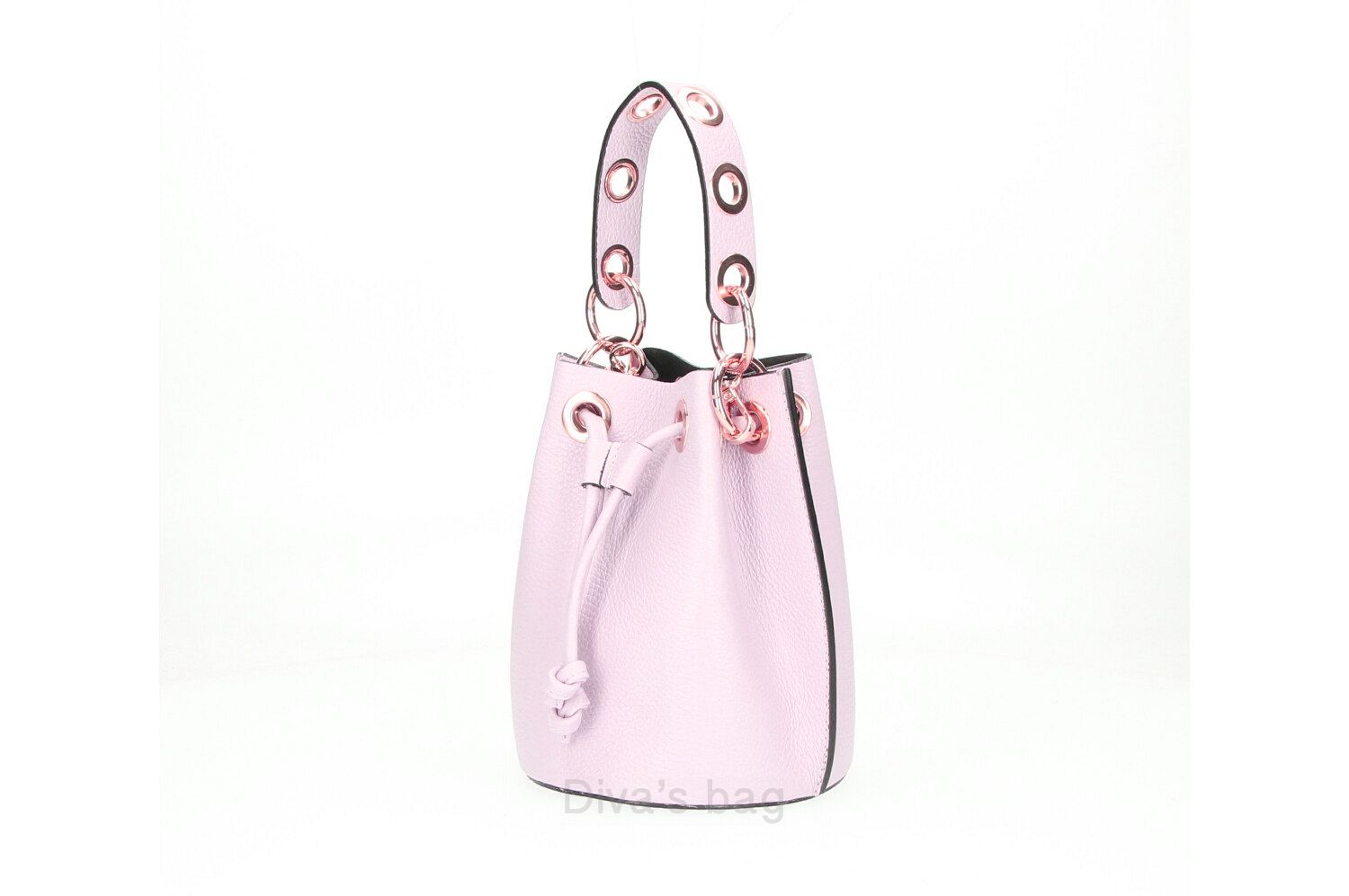 Diva's Bag Alcina Secchiello in Pelle Lilla