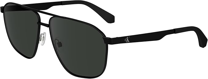 Calvin Klein Occhiali da Sole Uomo – Colore Nero, Montatura in Metallo, Calibro 59