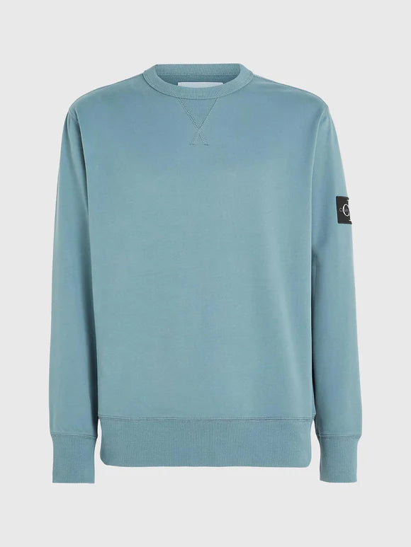 Calvin Klein Felpa Uomo Girocollo – Colore Blu, Cotone Biologico, Taglia XL