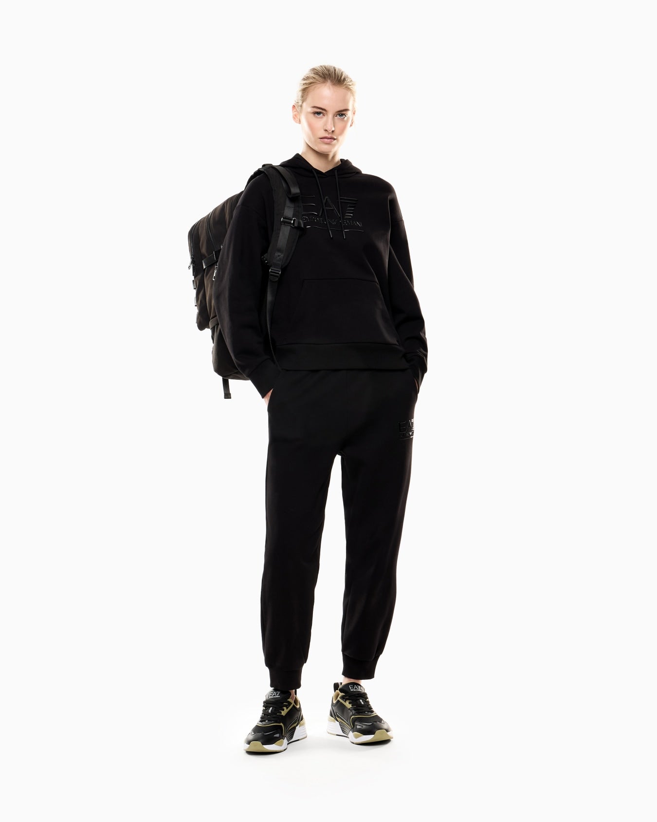 Emporio Armani Felpa Donna – Colore Nero, Cotone, Taglia L