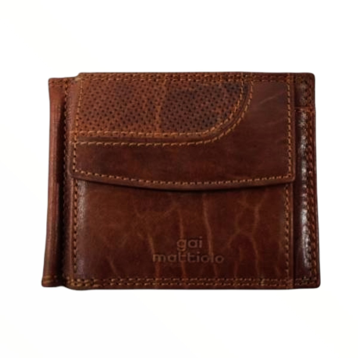 Gai Mattiolo Portafoglio Uomo in Pelle Cognac con Ferretto – 59723-597