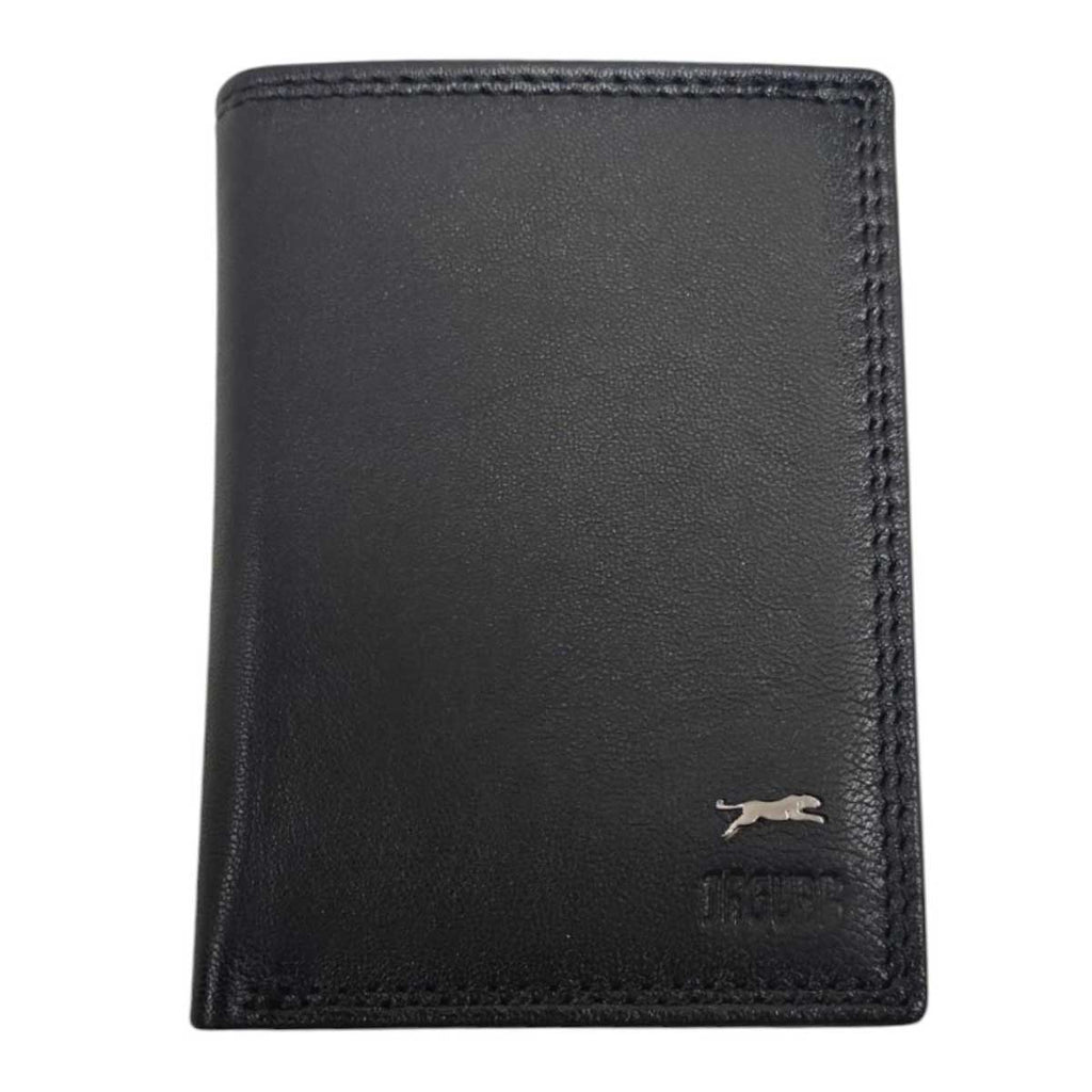 JAGUAR Portafoglio Uomo in Pelle Nero con Scatola Regalo – 807-48
