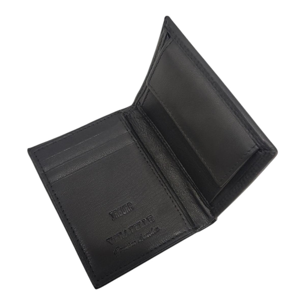 JAGUAR Portafoglio Uomo in Pelle Nero con Scatola Regalo – 807-48