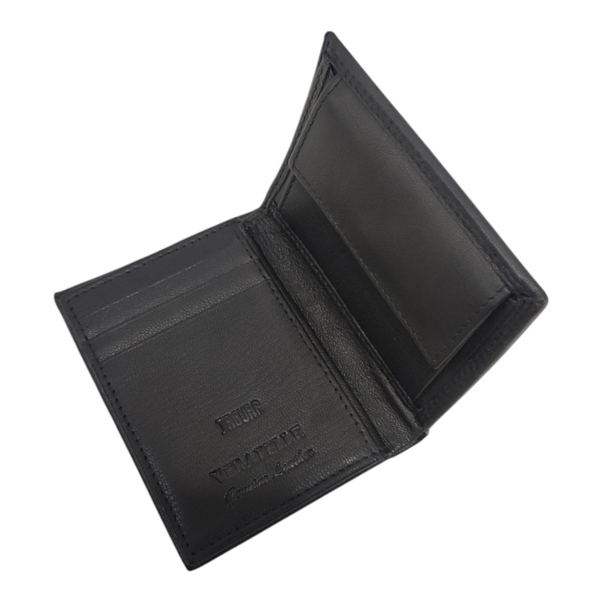 JAGUAR Portafoglio Uomo in Pelle Nero con Scatola Regalo – 807-48