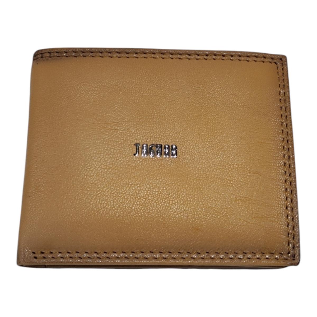 JAGUAR Portafoglio Uomo in Pelle Ocra con Scatola Regalo – PF747-9