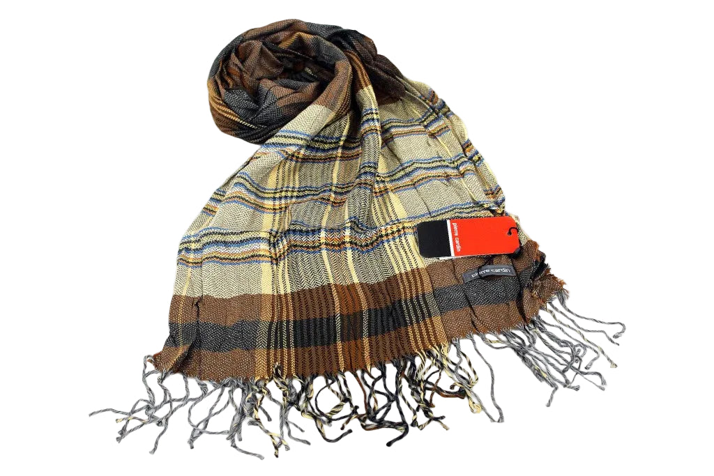 Pierre Cardin Sciarpa Uomo – Colore Castoro, 100% Acrilico