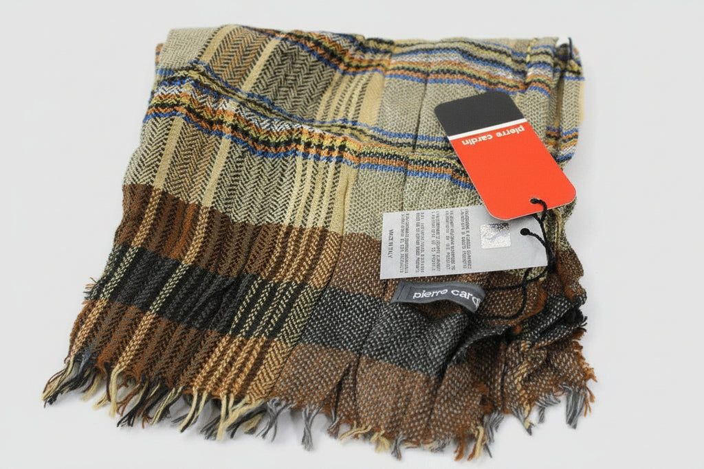 Pierre Cardin Sciarpa Uomo – Colore Castoro, 100% Acrilico
