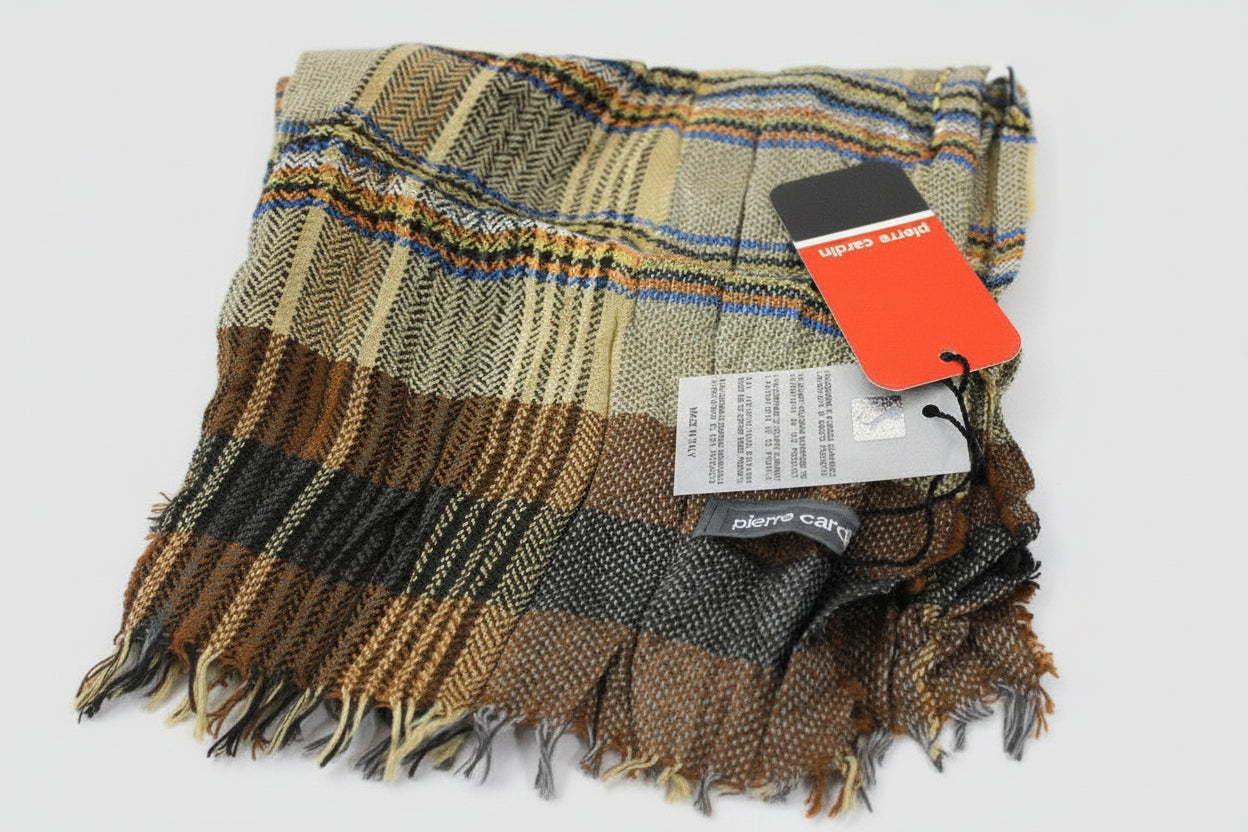 Pierre Cardin Sciarpa Uomo – Colore Castoro, 100% Acrilico