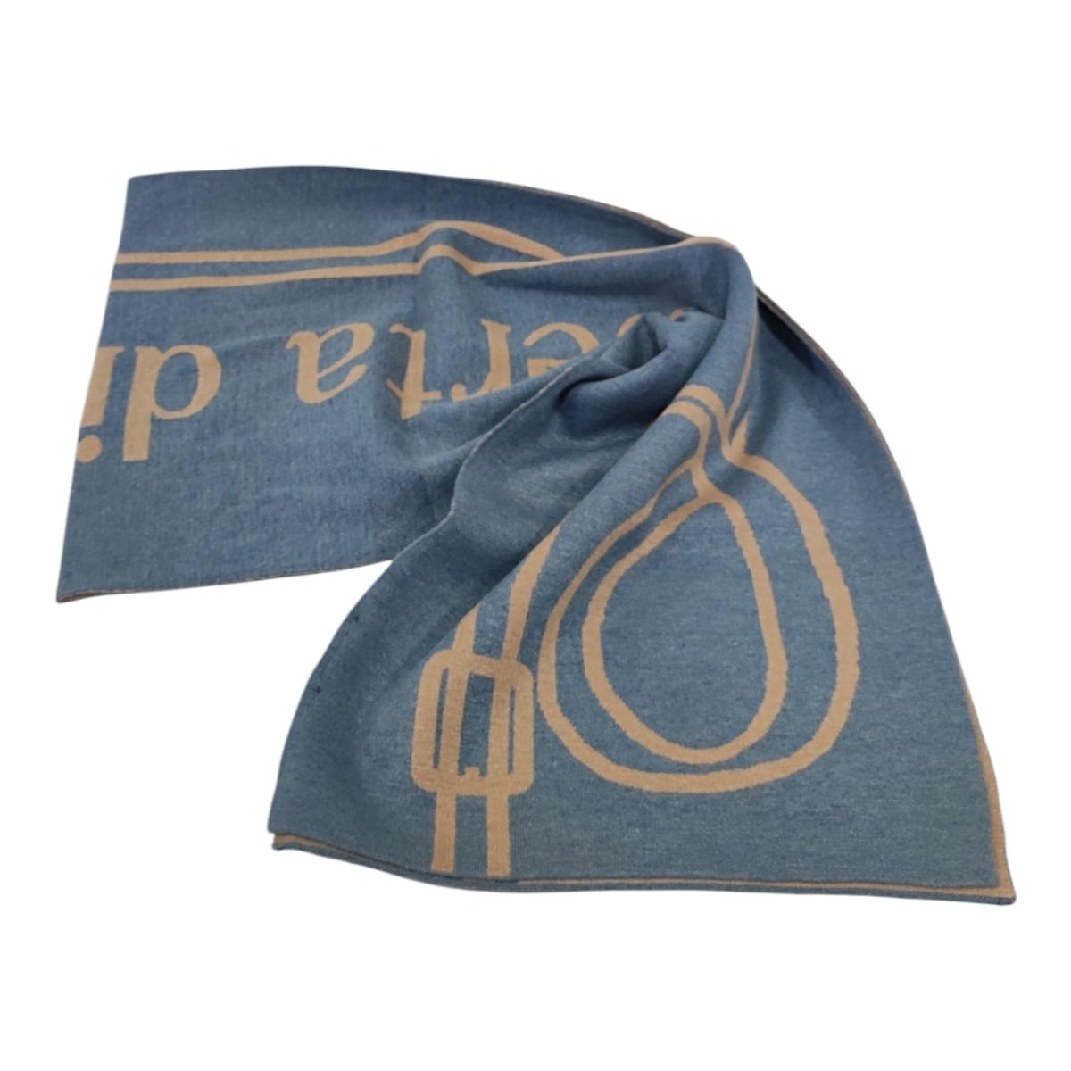 Roberta di Camerino Sciarpa Donna – Colore Blu, Viscosa e Poliestere
