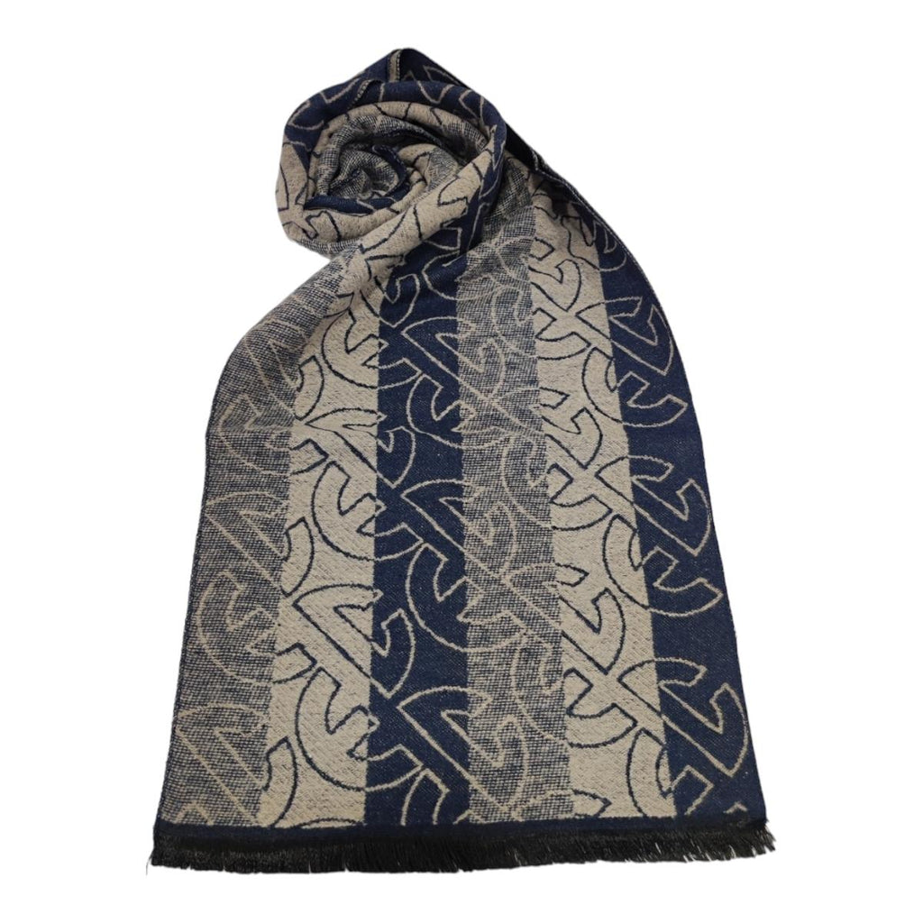 Enrico Coveri Sciarpa Uomo – Colore Blu e Grigio, 100% Viscosa