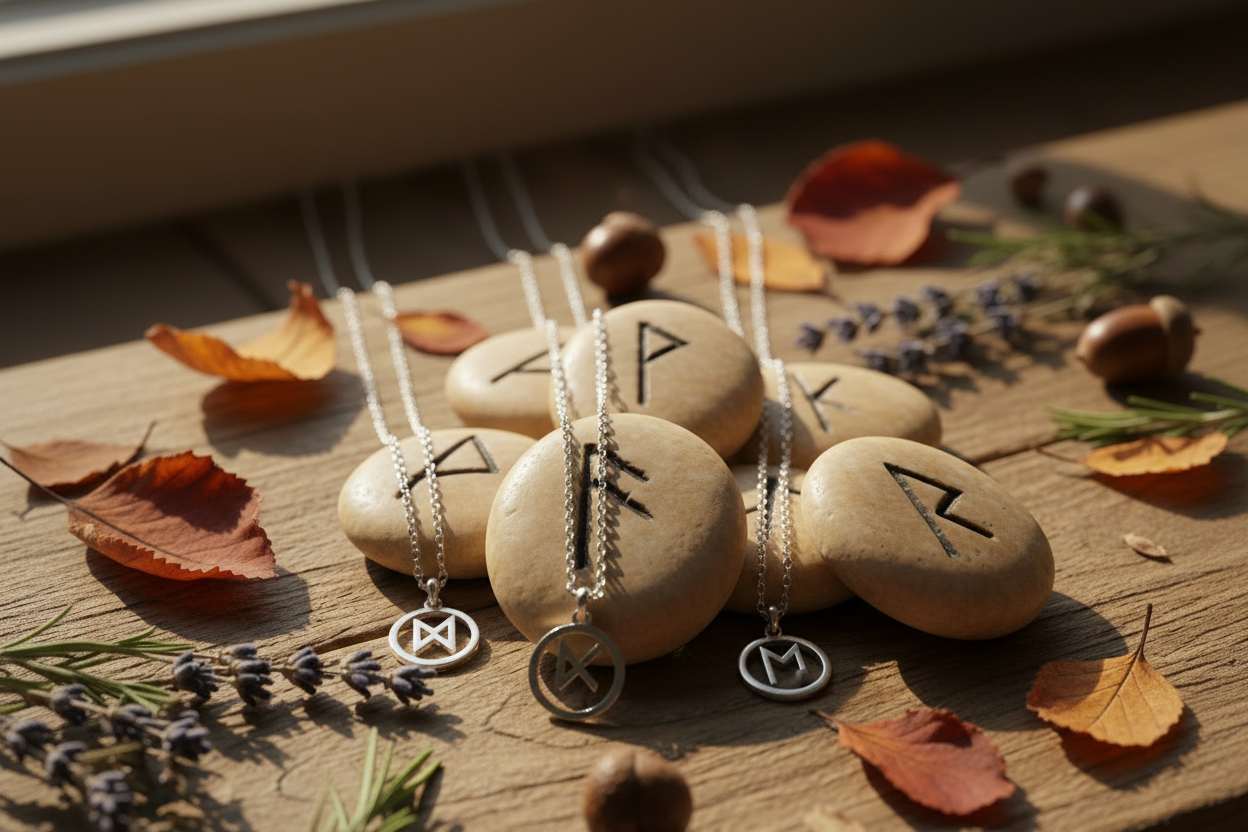 Collana Runa Celtica Hagalaz – Acciaio Inox