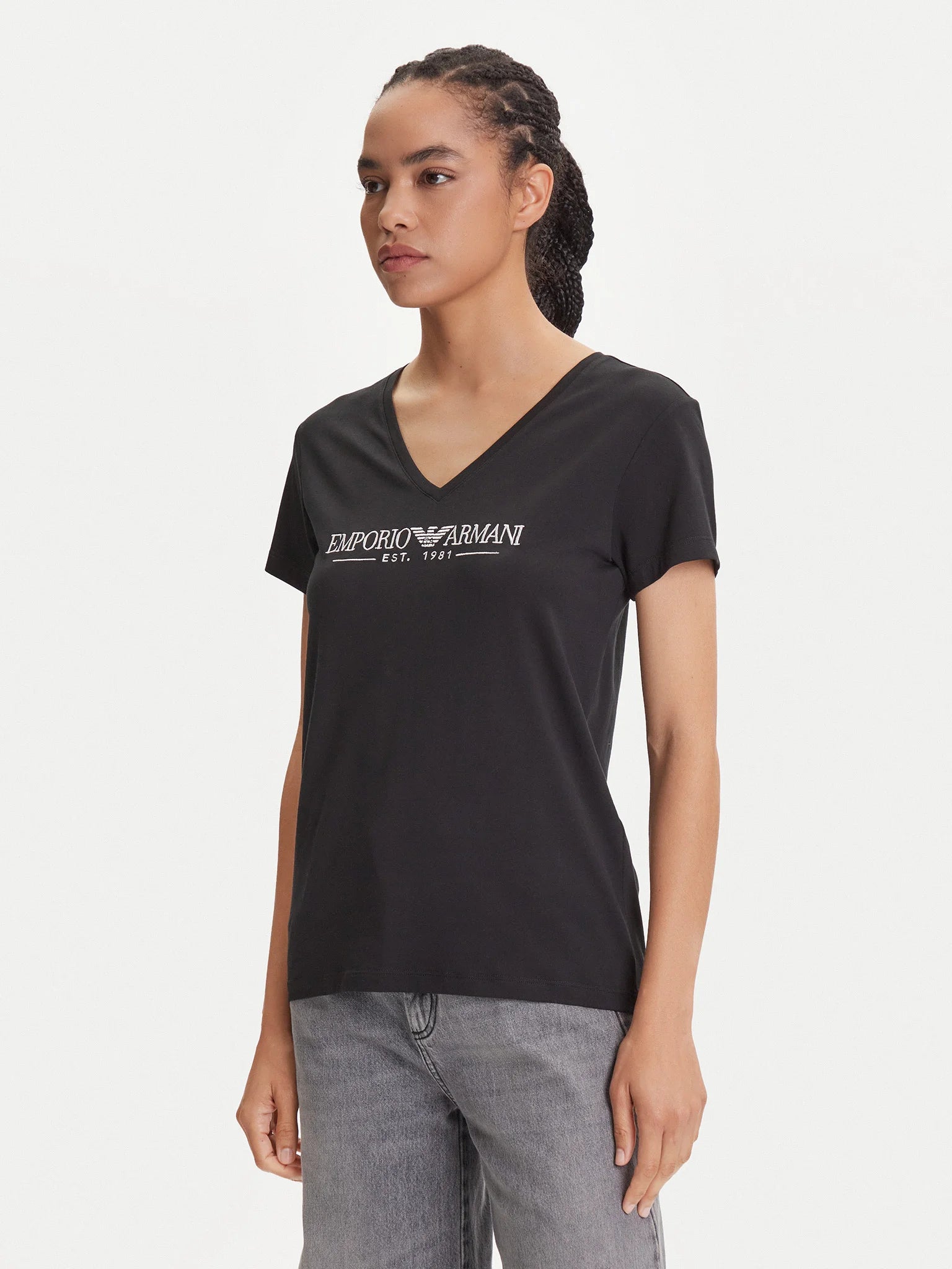 Emporio Armani EA7 T-Shirt Donna Manica Corta – Colore Nero, Taglia L