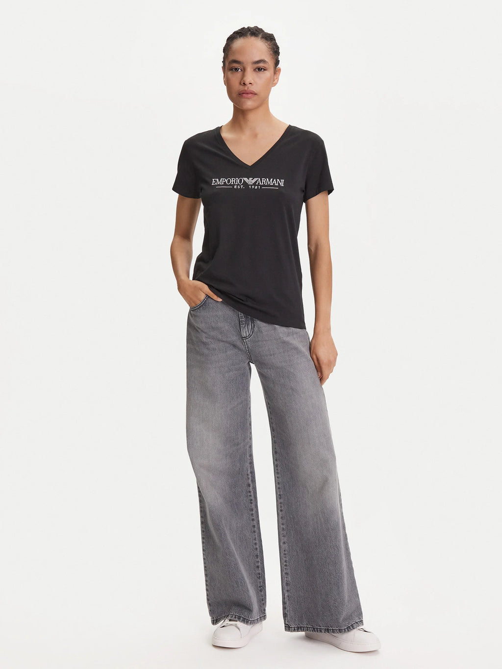 Emporio Armani EA7 T-Shirt Donna Manica Corta – Colore Nero, Taglia L