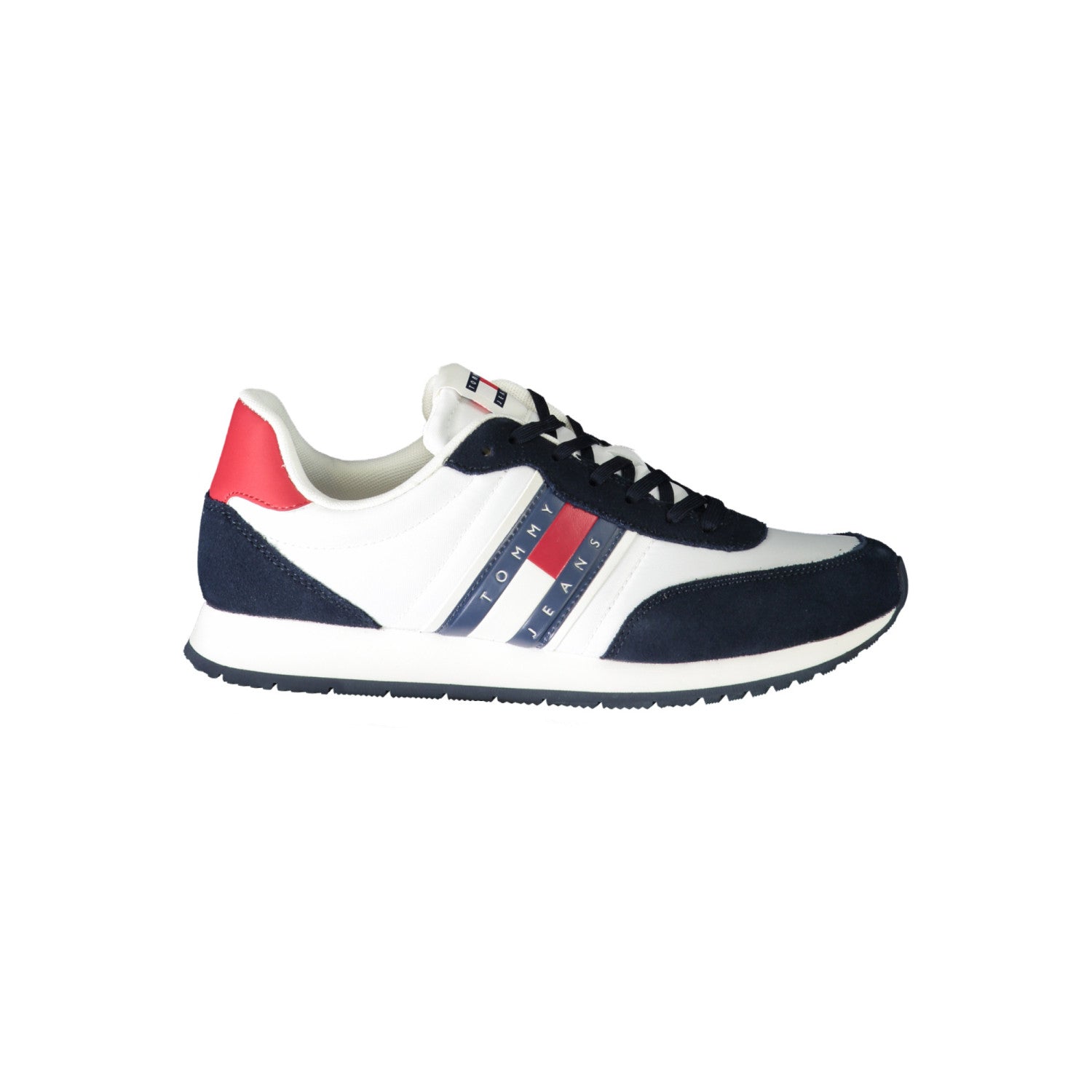 Sneakers Uomo TOMMY HILFIGER Bianco Intarsi Blu/Rosso Taglia 44