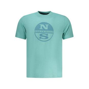 North Sails T-Shirt Uomo Manica Corta – Colore Azzurro, Cotone, Logo, Taglia XL