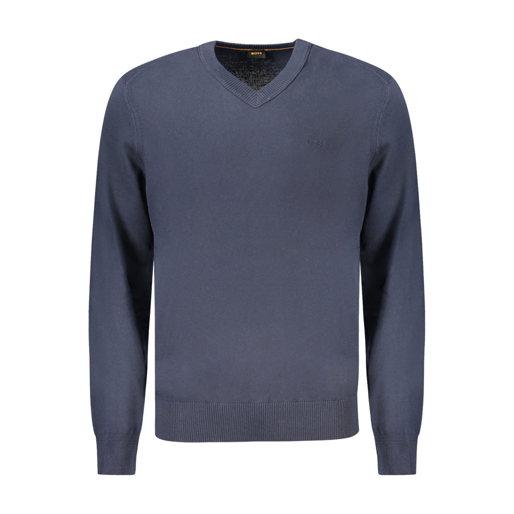 Hugo Boss Maglia Uomo Scollo a V – Cotone e Kapok, Taglia L, Colore Blu