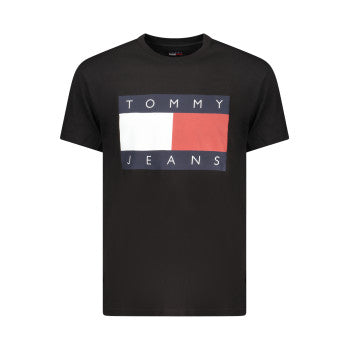 Tommy Hilfiger T-Shirt Uomo Manica Corta – Colore Nero, Stampa Logo, Taglia M