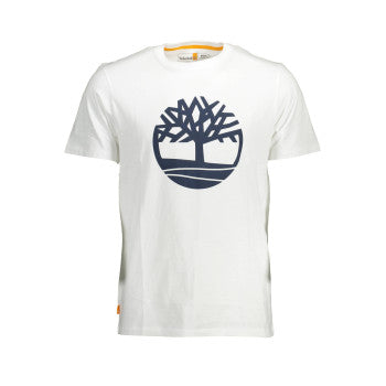 Timberland T-Shirt Uomo Manica Corta – Colore Bianco, Stampa Logo, Taglia M