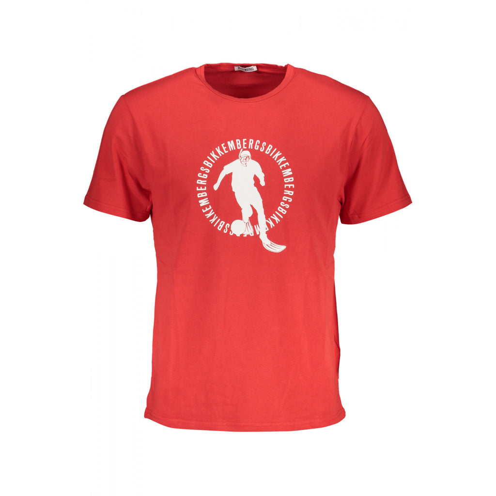 T-shirt Bikkembergs Uomo Manica Corta – Rosso Taglia L