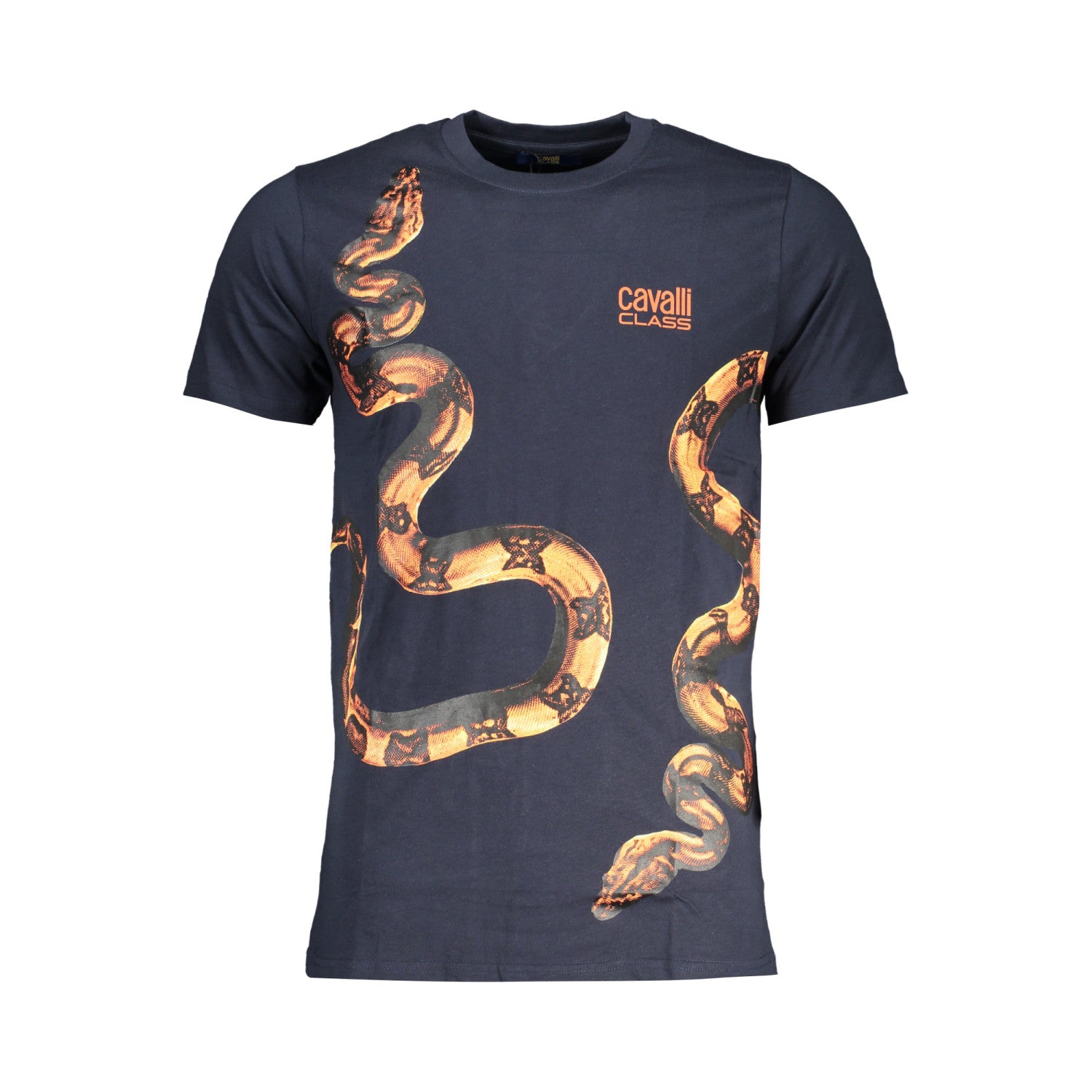 CAVALLI CLASS T-SHIRT MANICHE CORTE UOMO BLU TAGLIA XL
