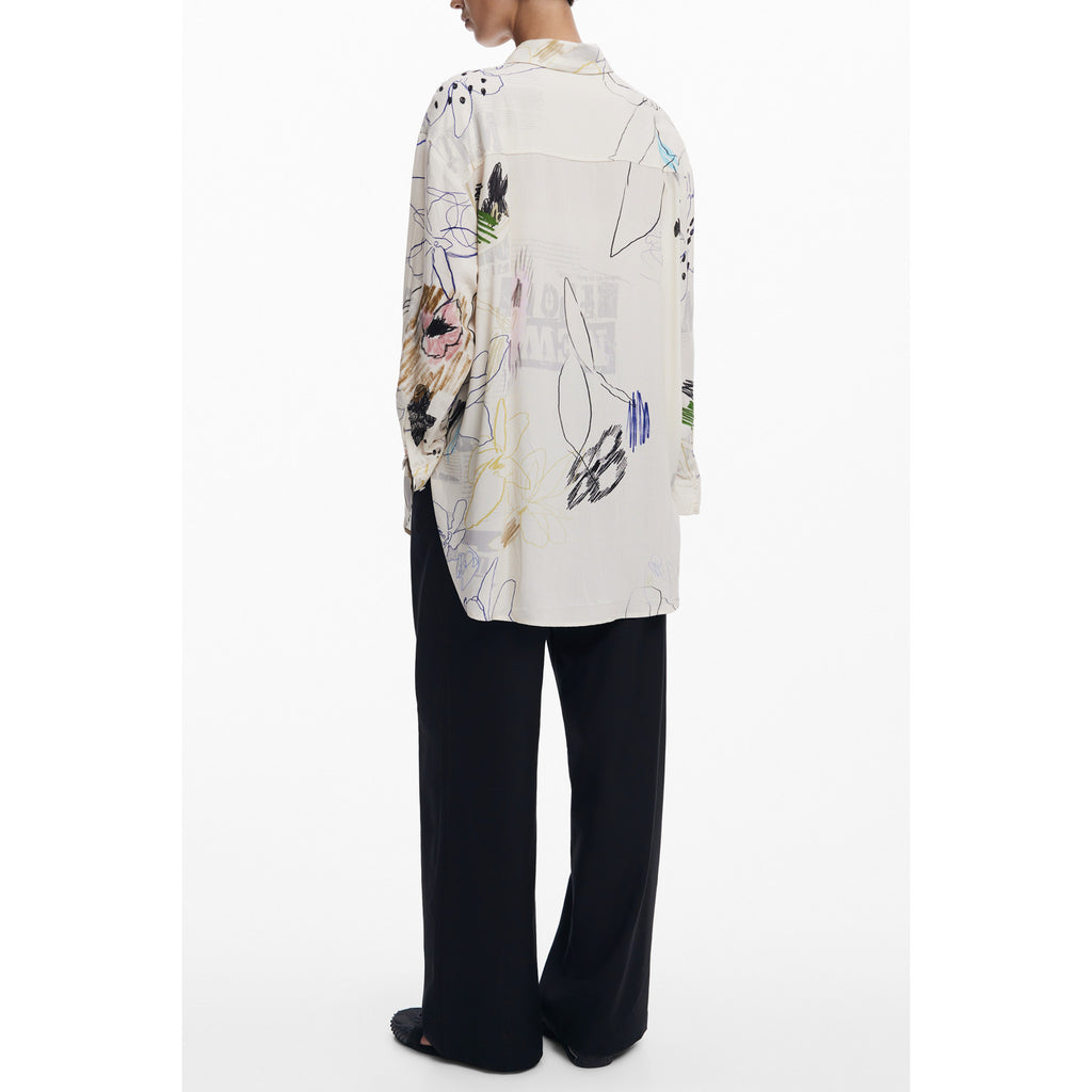 Desigual Camicia Donna Manica Lunga – Colore Bianco, Taglia S