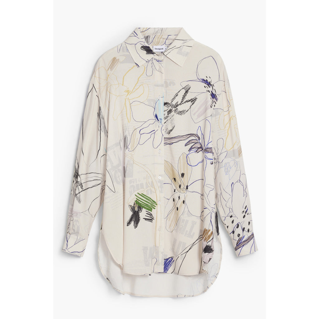 Desigual Camicia Donna Manica Lunga – Colore Bianco, Taglia S