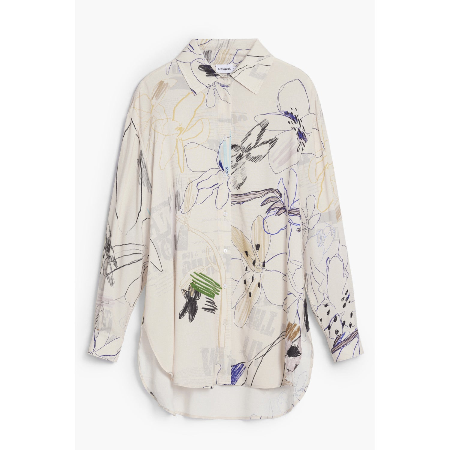 DESIGUAL CAMICIA MANICHE LUNGHE DONNA BIANCO TAGLIA S