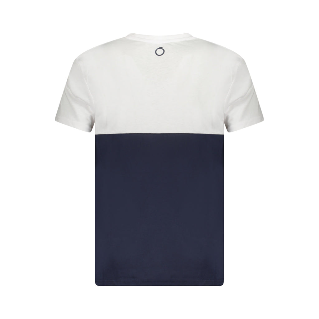 Trussardi T-Shirt Uomo Bicolore Bianco e Blu Taglia L