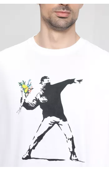 Guess Jeans T-shirt Uomo Manica Corta – Cotone Biologico, Colore Bianco, Taglia M