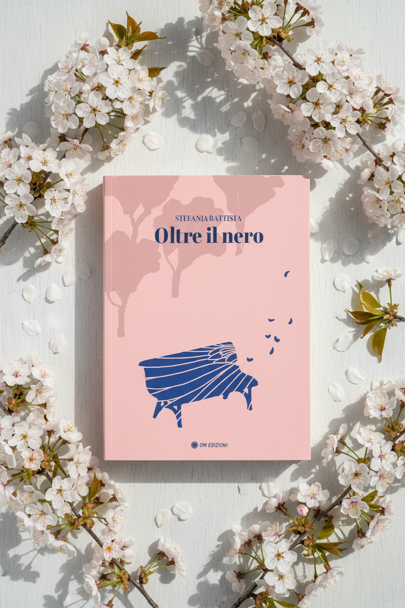 Oltre il nero - primaverile con fiori di ciliegio