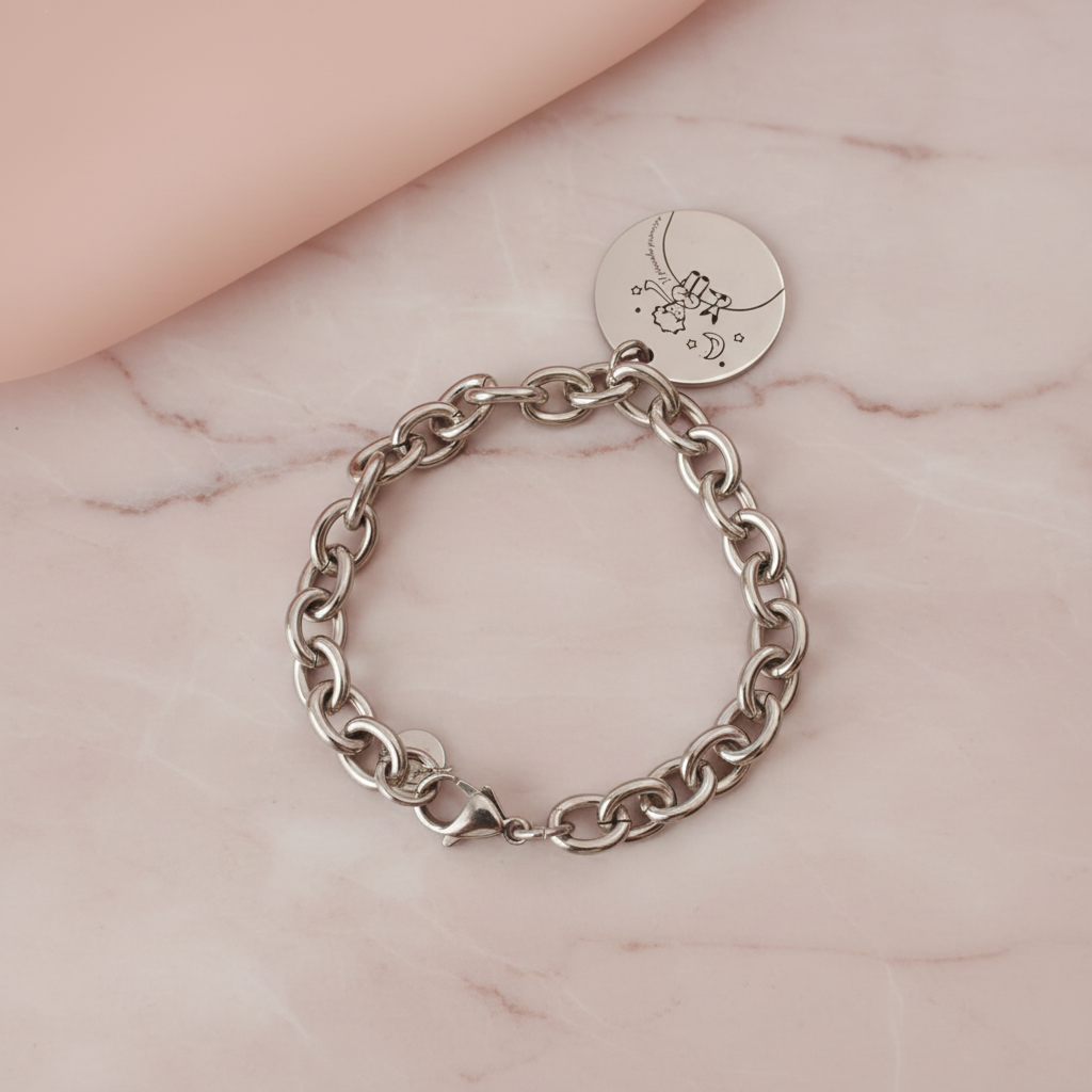 Lamù Bracciale Piccolo Principe - flat lay marmo rosa
