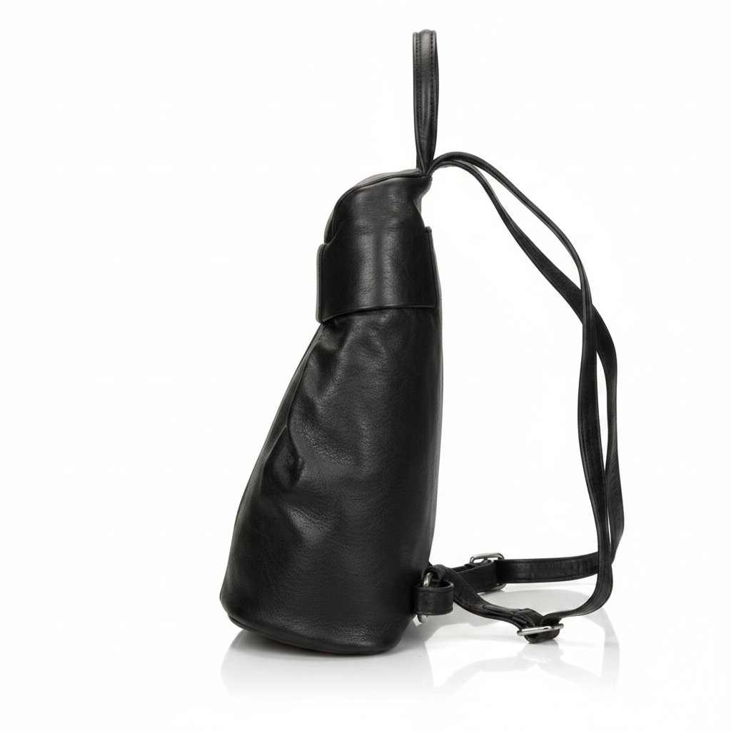 Diva's Bag Zaino Latisha in Pelle Nera Made in Italy