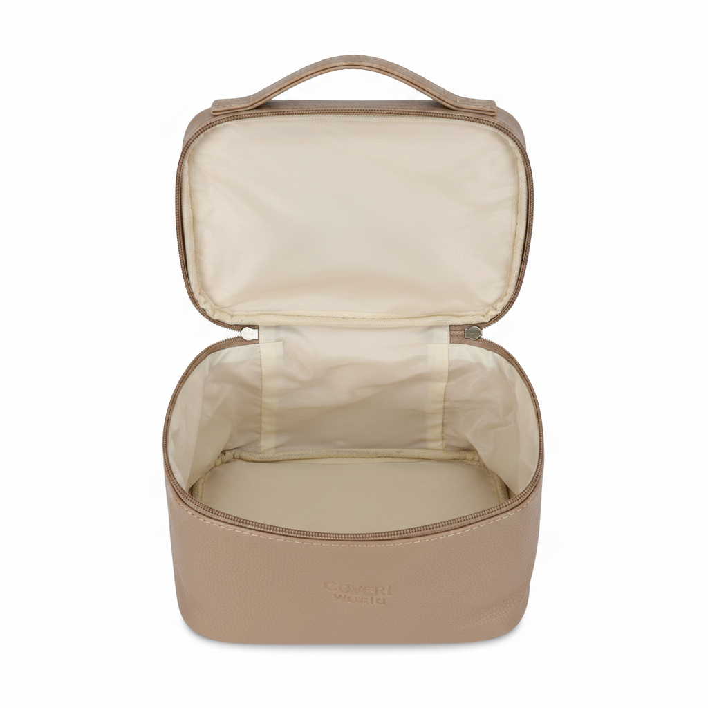 Coveri World Beauty Case Beige Champagne - vista aperta