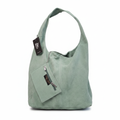 Diva's Bag Monica Verde Menta - vista frontale con pochette e tag