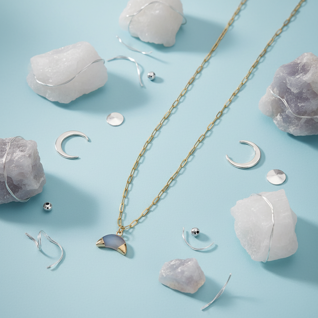 Collana luna calcedonio mood editoriale
