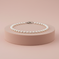 Lamù Collana Catena Piccole Perline su piedistallo rosa cipria