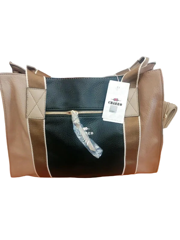 Borsa Donna El Charro – Similpelle Camel e Nero