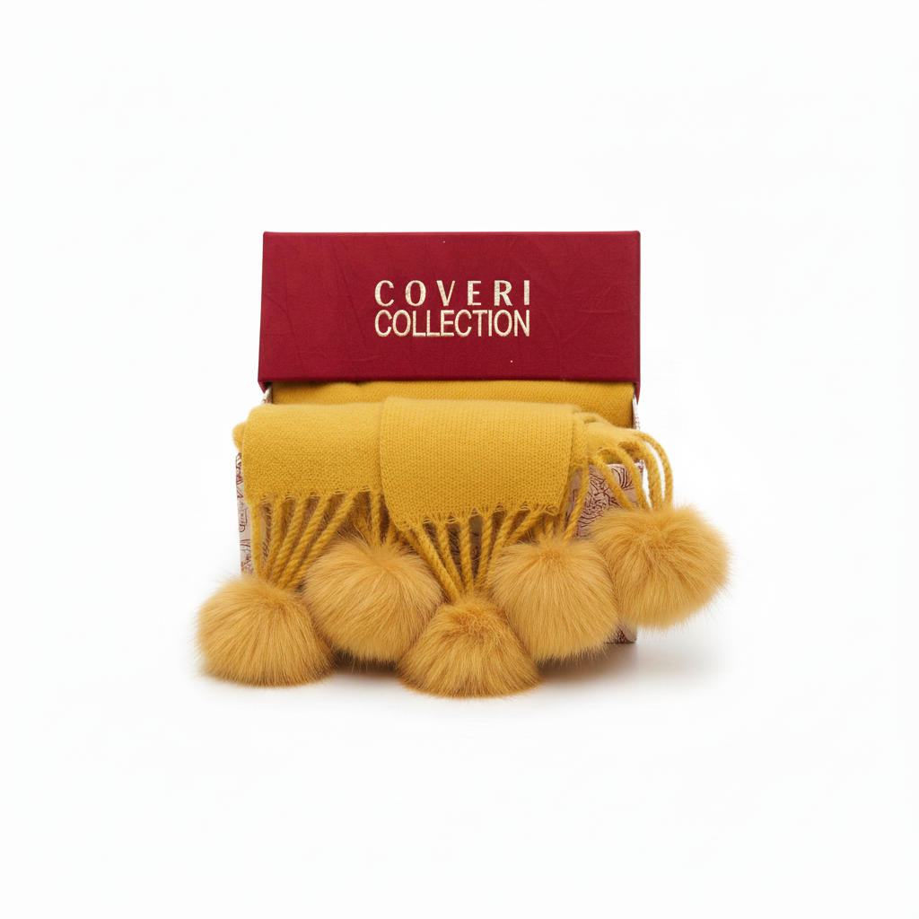Sciarpa Donna COVERI Collection Giallo - Confezione Regalo